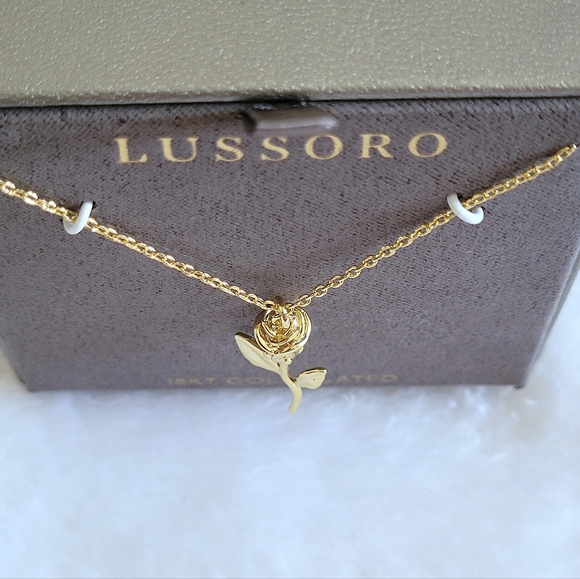 Lussoro Gold💛 Rose🌹 Pendant Necklace - NIB - Picture 8 of 15